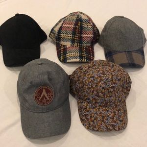 One Eddie Bauer hat 2 plaid 1 flower 1 black